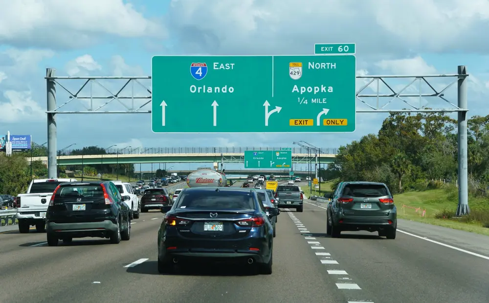 Orlando I-4 Highway sign